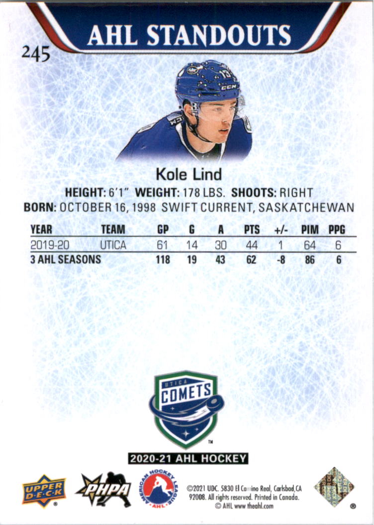 2020-21 Upper Deck AHL Hockey Card Pick - Picture 490 of 500