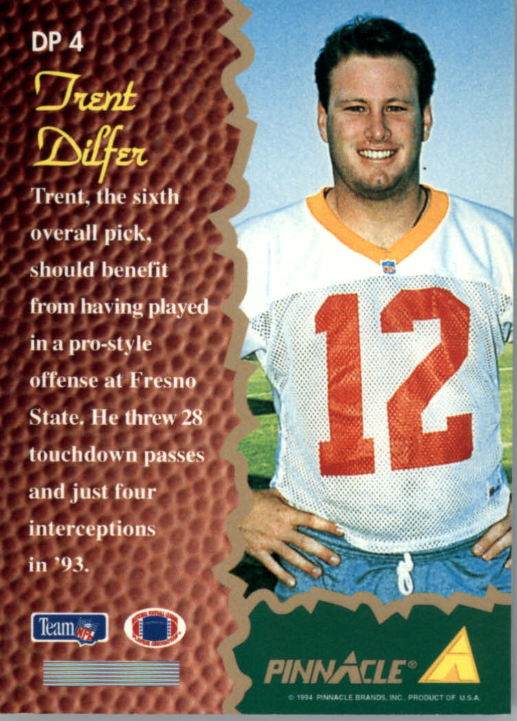 1994 Pinnacle Football "Draft Pinnacle" Insert and Dufex Parallel Cards - Picture 15 of 25