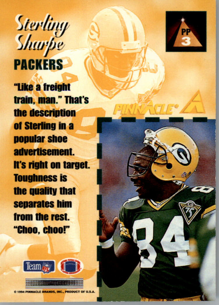 1994 Pinnacle Football "Performers" Insert Cards - Picture 7 of 29