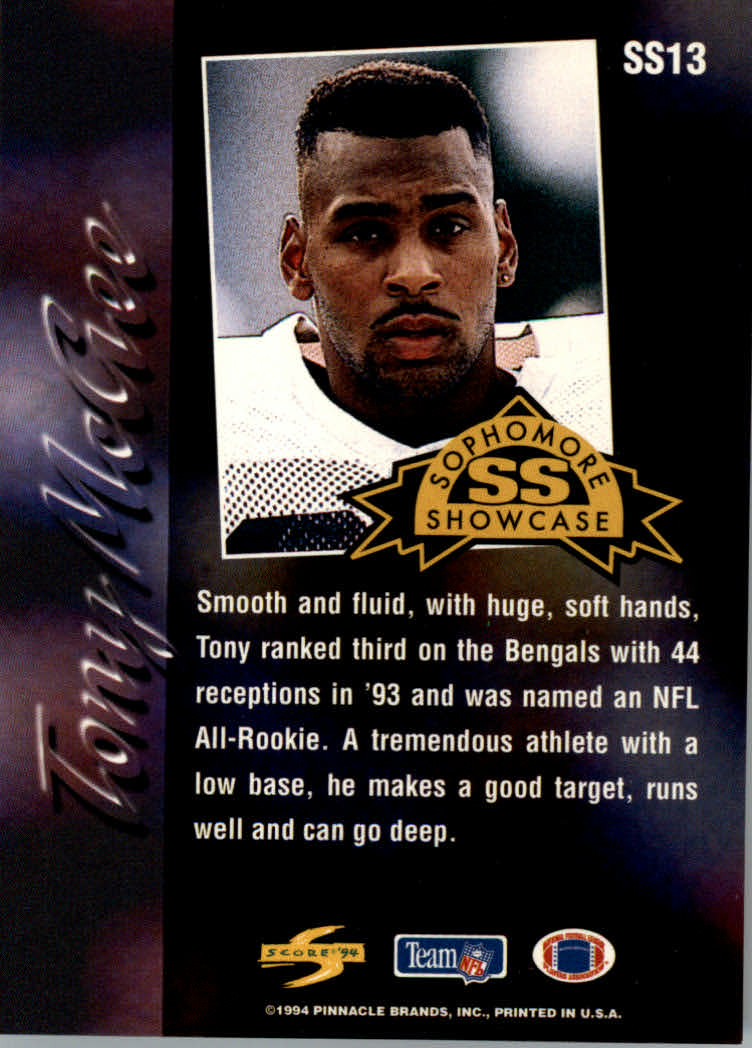 Tarjetas insertadas de fútbol americano "Sophomore Showcase" 1994 - Imagen 13 de 21
