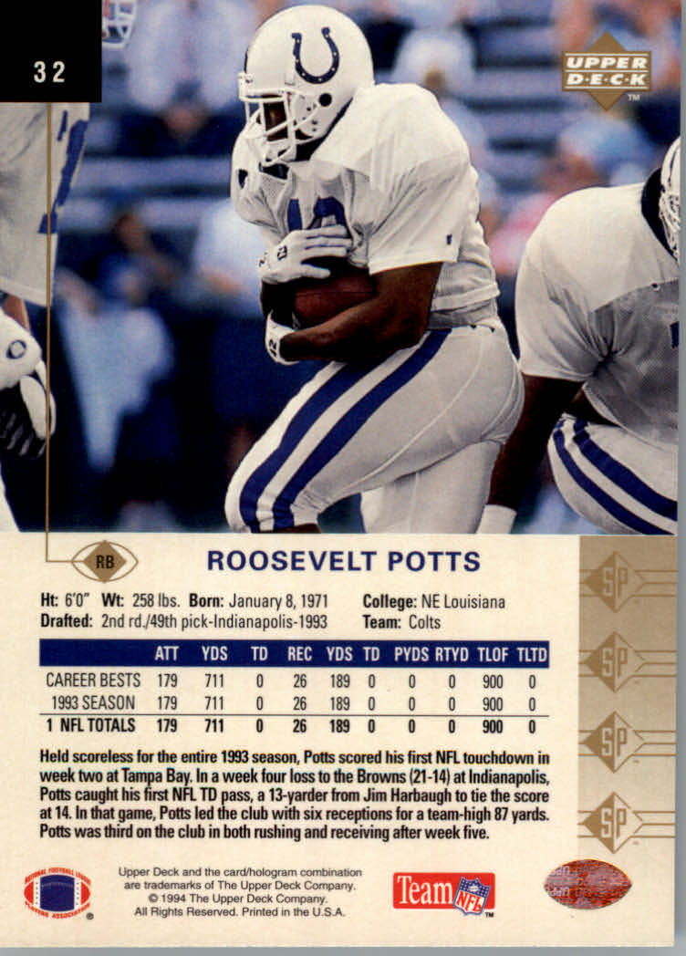 1994 SP (Upper Deck) Football "Main Set" Cards #1 to #200 Rookies and Veterans - Picture 60 of 393