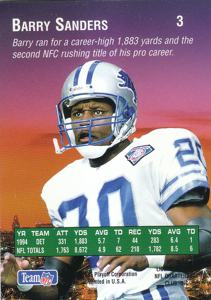 1995 Absolute (Playoff) "Pigskin Previews" Insert Cards - Bild 3 von 9