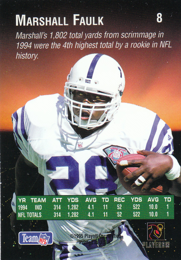 1995 Absolute (Playoff) "Pigskin Previews" Insert Cards - Bild 7 von 9