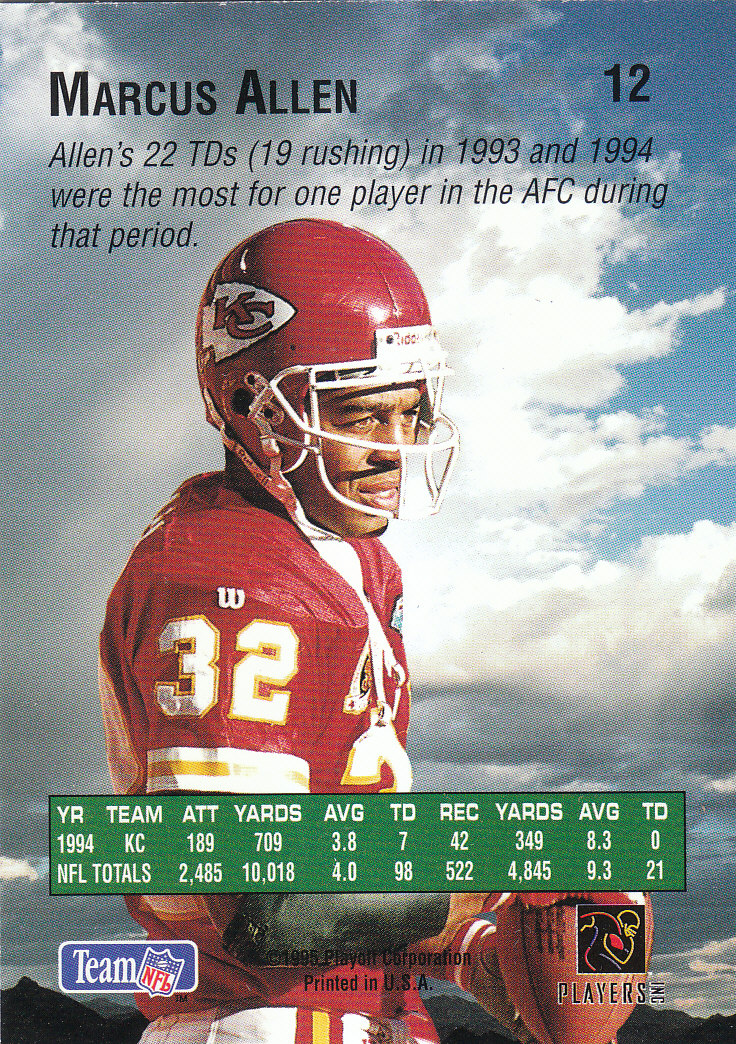 1995 Absolute (Playoff) "Pigskin Previews" Insert Cards - Bild 9 von 9