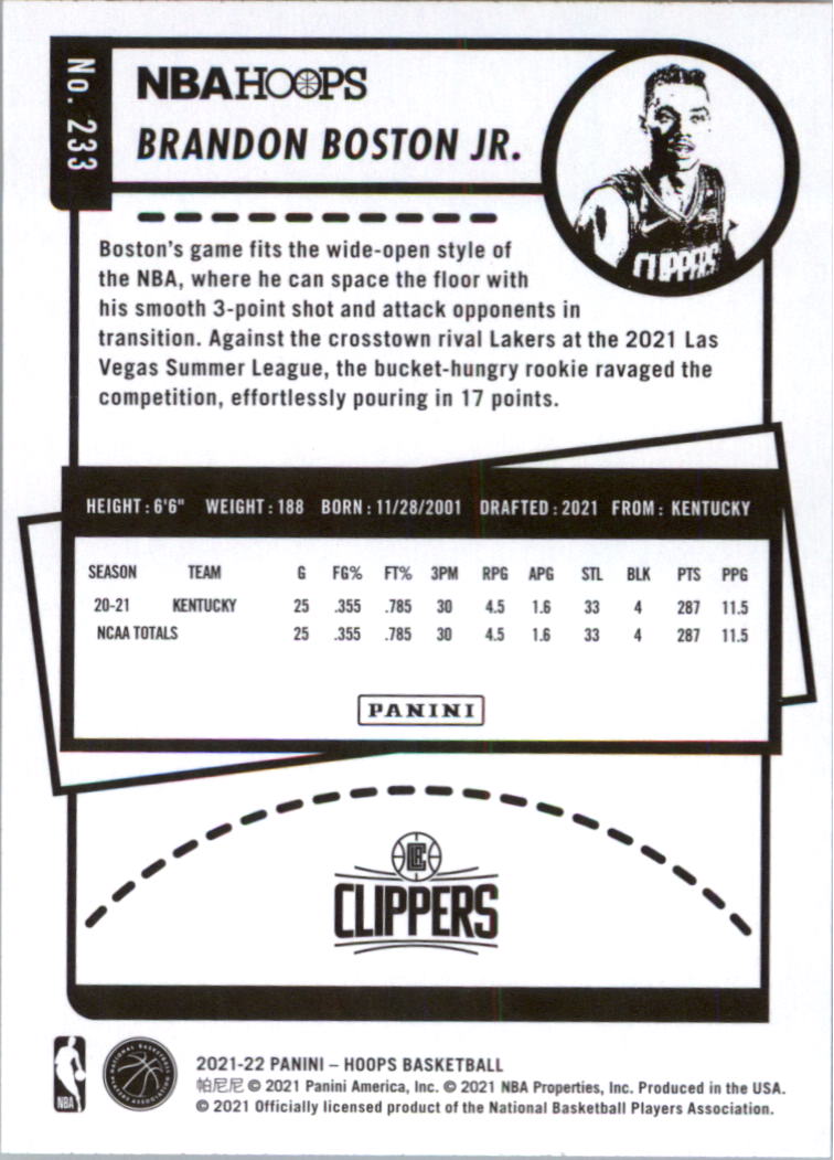 2021-22 Hoops Basketball Card Pick - Picture 461 of 493