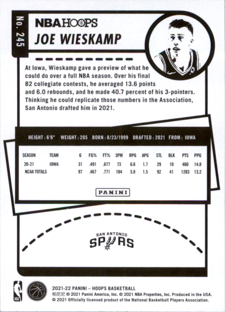 2021-22 Hoops Basketball Card Pick - Picture 483 of 493