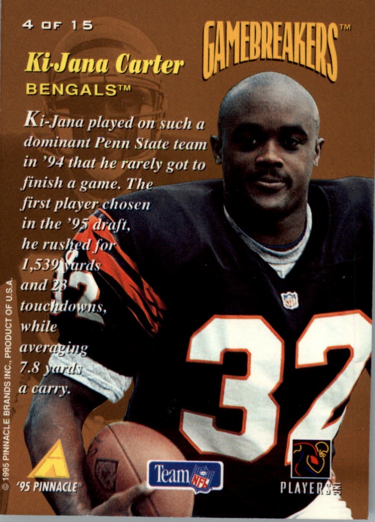 1995 Pinnacle Football "Gamebreakers" Insert Cards - Picture 5 of 19