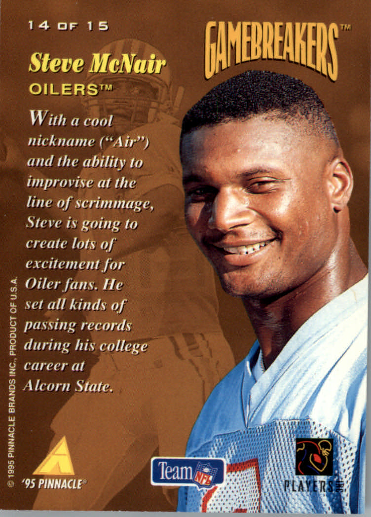 1995 Pinnacle Football "Gamebreakers" Insert Cards - Picture 17 of 19