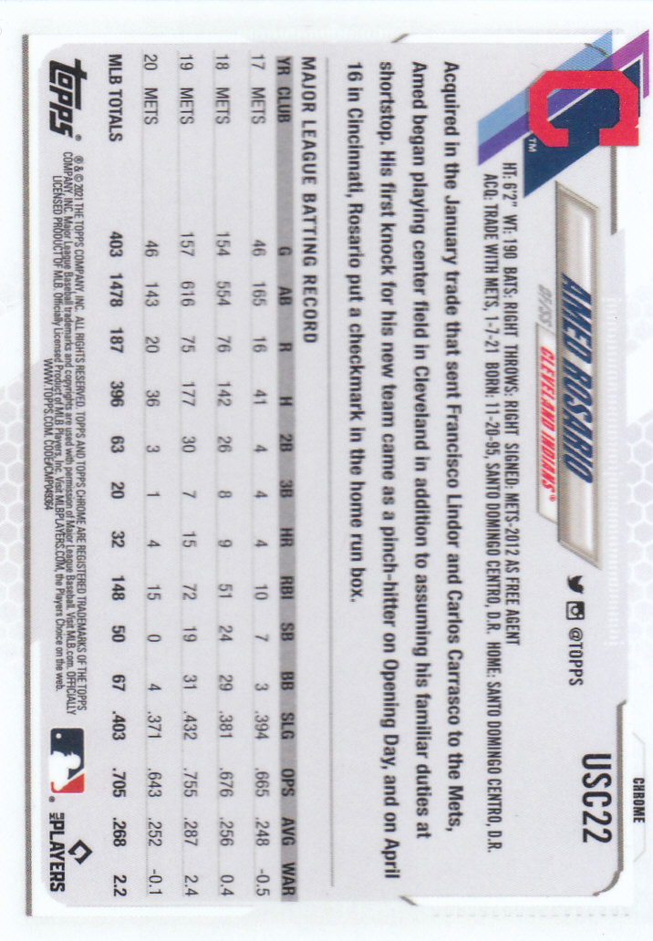 2021 Topps Chrome Update Baseball "Main Set" Cards #USC1 to #USC100V - Picture 27 of 153