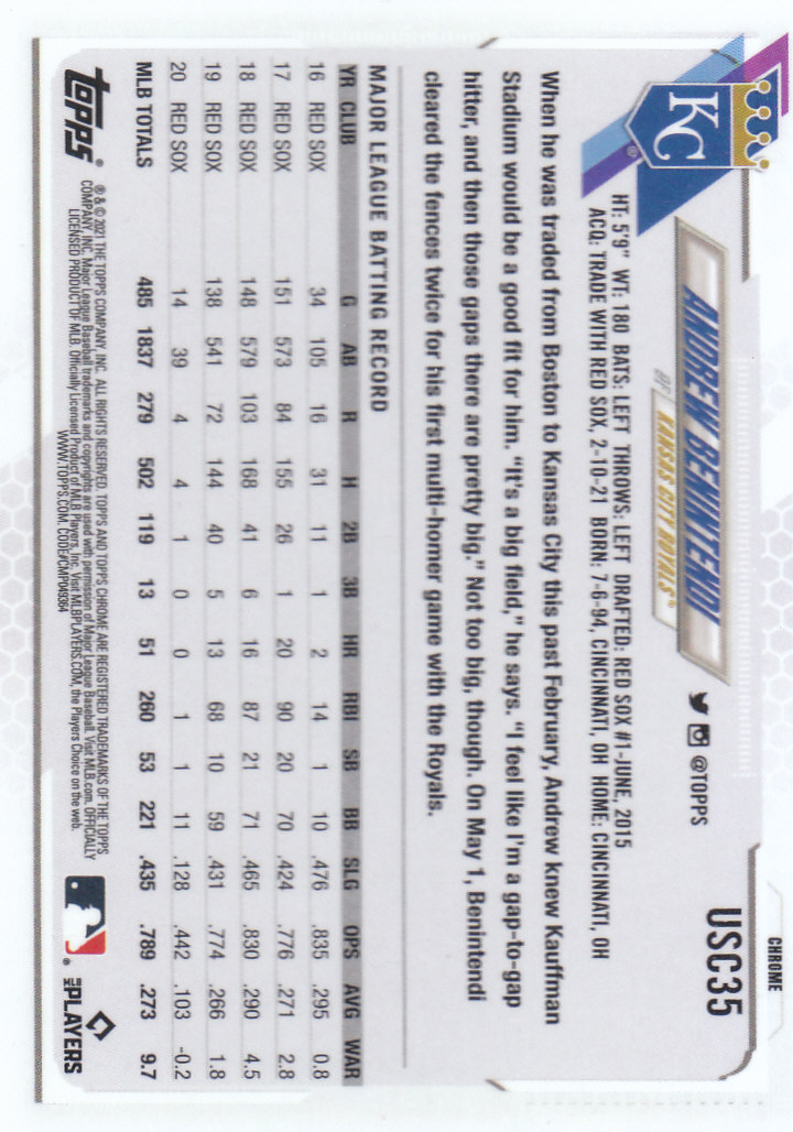 2021 Topps Chrome Update Baseball "Main Set" Cards #USC1 to #USC100V - Picture 43 of 153