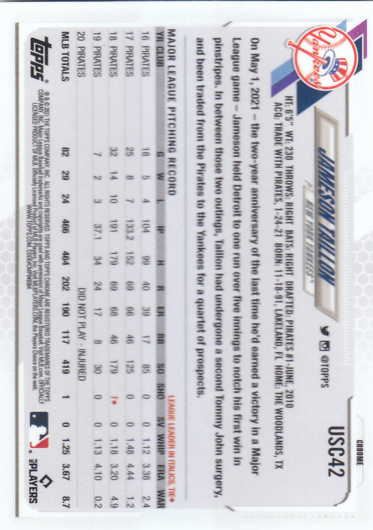 2021 Topps Chrome Update Baseball "Main Set" Cards #USC1 to #USC100V - Picture 57 of 153