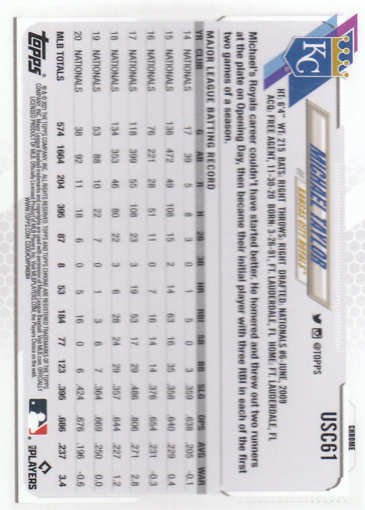 2021 Topps Chrome Update Baseball "Main Set" Cards #USC1 to #USC100V - Picture 85 of 153