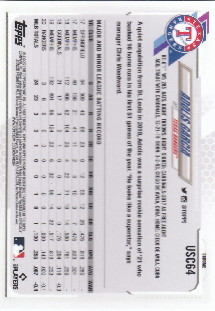 2021 Topps Chrome Update Baseball "Main Set" Cards #USC1 to #USC100V - Picture 91 of 153
