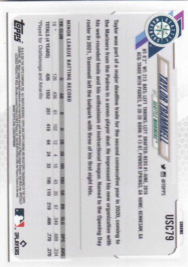 2021 Topps Chrome Update Baseball "Main Set" Cards #USC1 to #USC100V - Picture 119 of 153