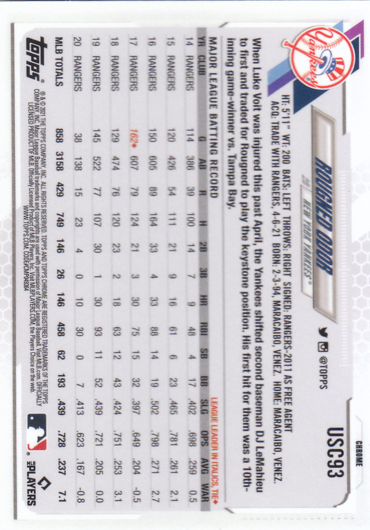 2021 Topps Chrome Update Baseball "Main Set" Cards #USC1 to #USC100V - Picture 145 of 153