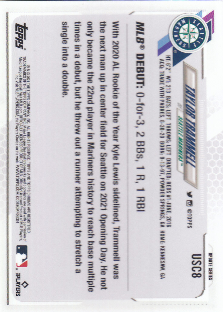 2021 Topps Chrome Update Baseball "Main Set" Cards #USC1 to #USC100V - Picture 11 of 153