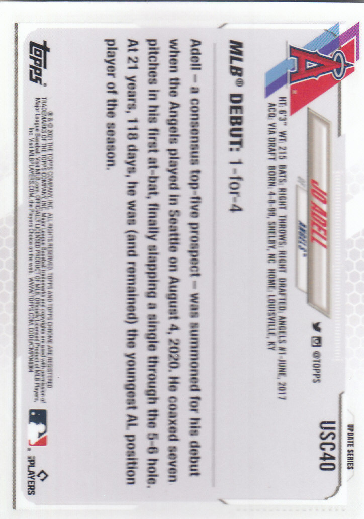 2021 Topps Chrome Update Baseball "Main Set" Cards #USC1 to #USC100V - Picture 53 of 153