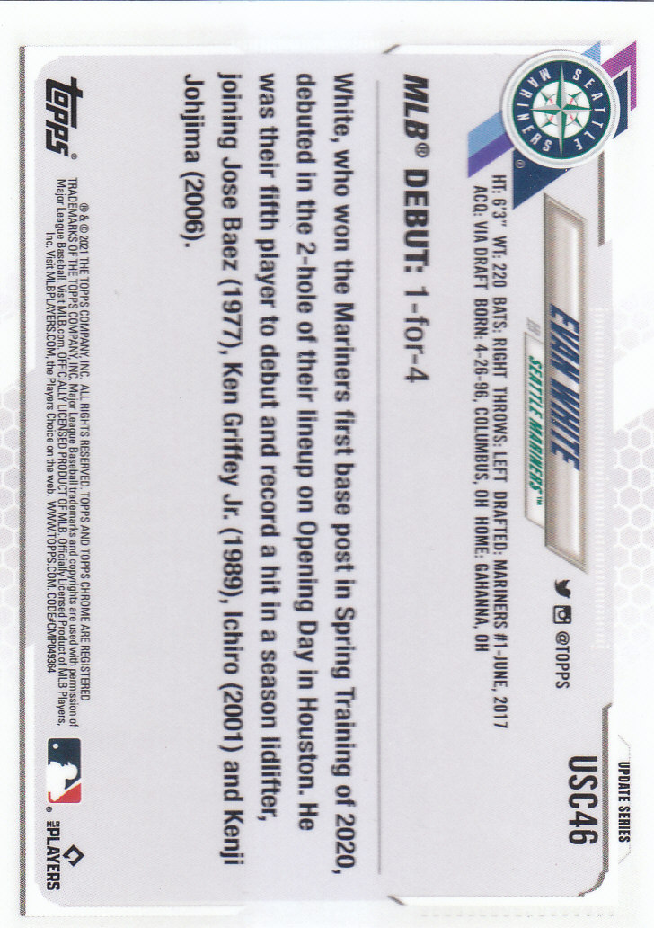 2021 Topps Chrome Update Baseball "Main Set" Cards #USC1 to #USC100V - Picture 61 of 153