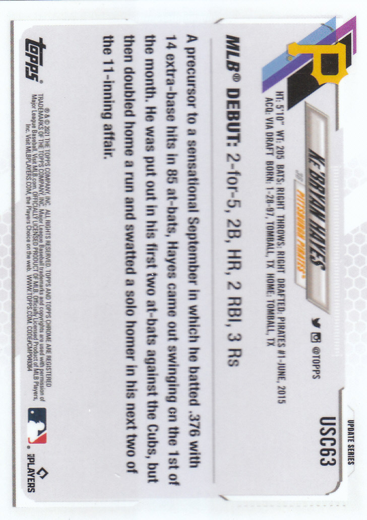 2021 Topps Chrome Update Baseball "Main Set" Cards #USC1 to #USC100V - Picture 89 of 153