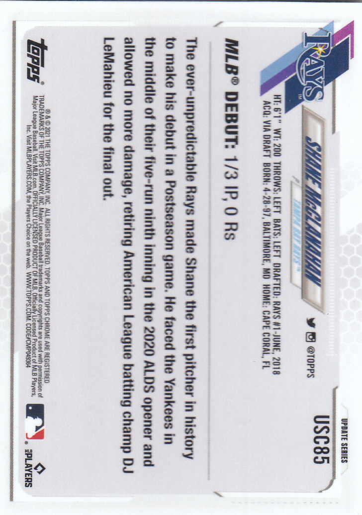 2021 Topps Chrome Update Baseball "Main Set" Cards #USC1 to #USC100V - Picture 131 of 153