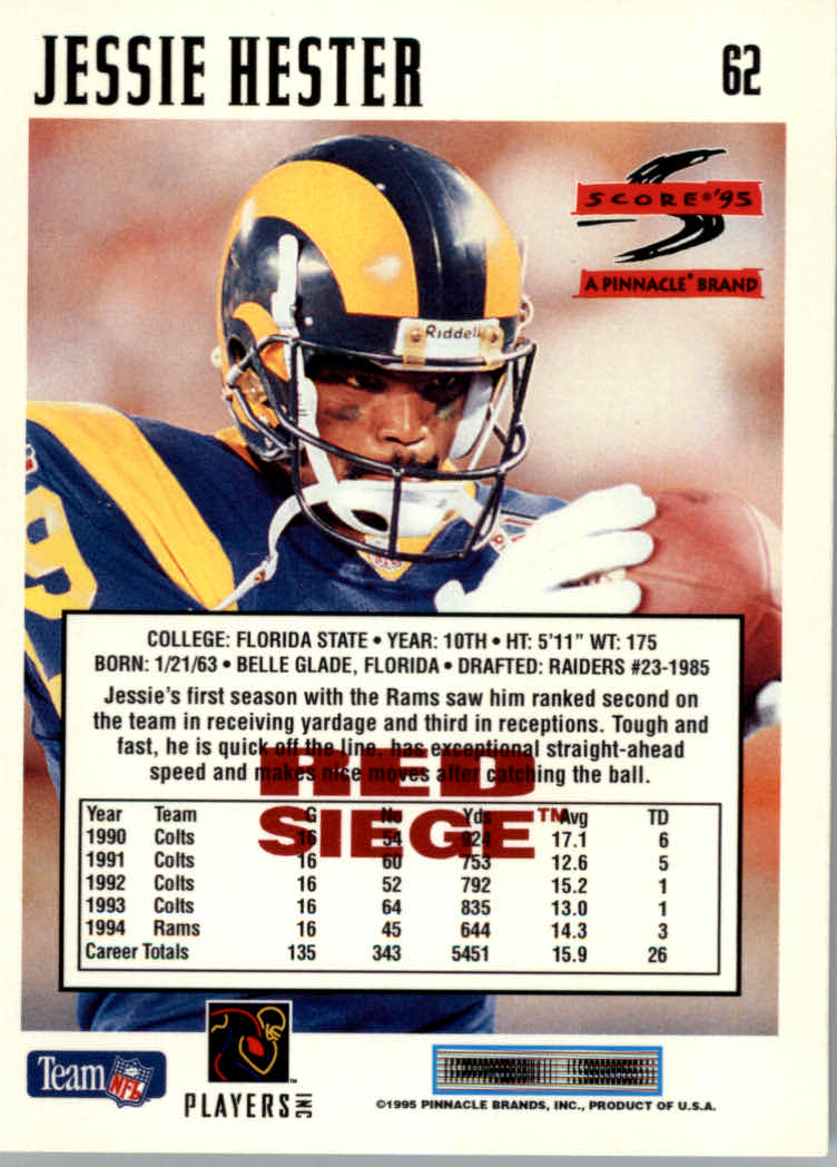 Tarjetas paralelas 1995 Score Football "Red Siege Artist's Proofs" - Imagen 9 de 29