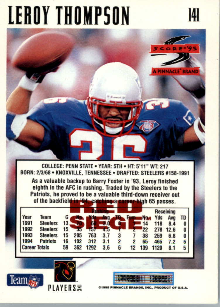 Tarjetas paralelas 1995 Score Football "Red Siege Artist's Proofs" - Imagen 13 de 29