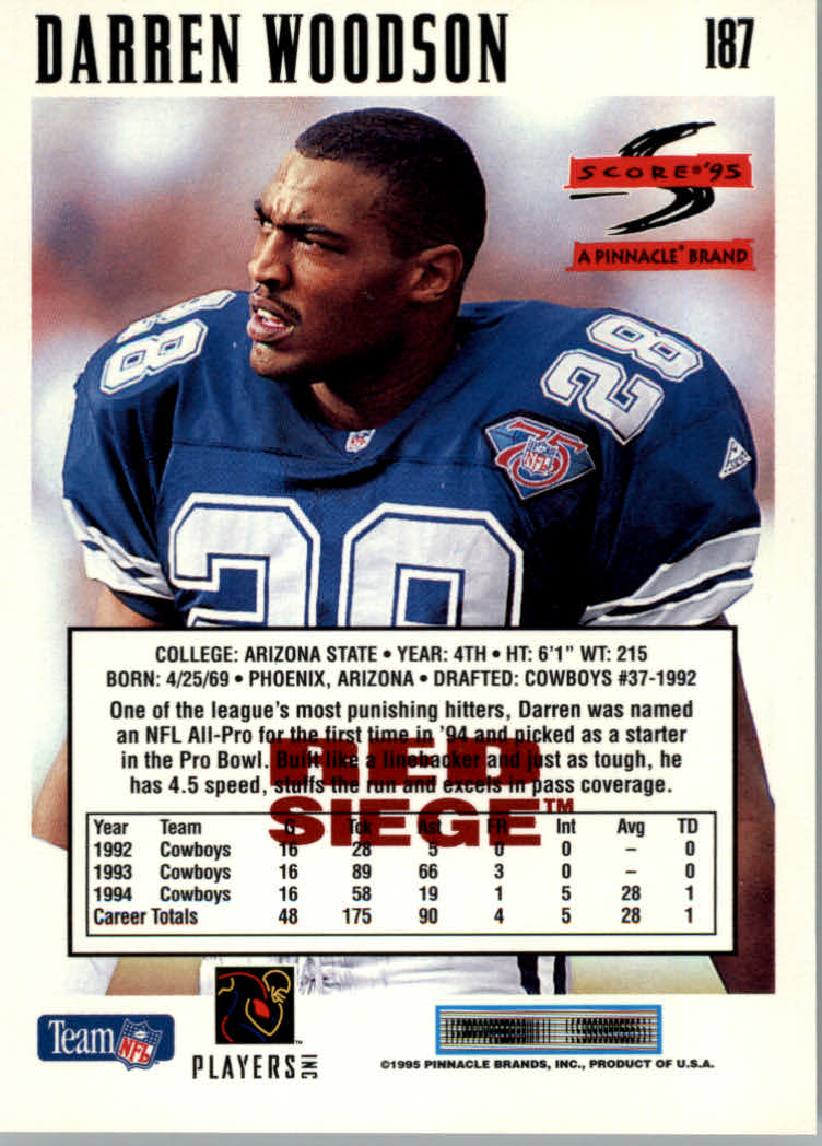 Tarjetas paralelas 1995 Score Football "Red Siege Artist's Proofs" - Imagen 21 de 29