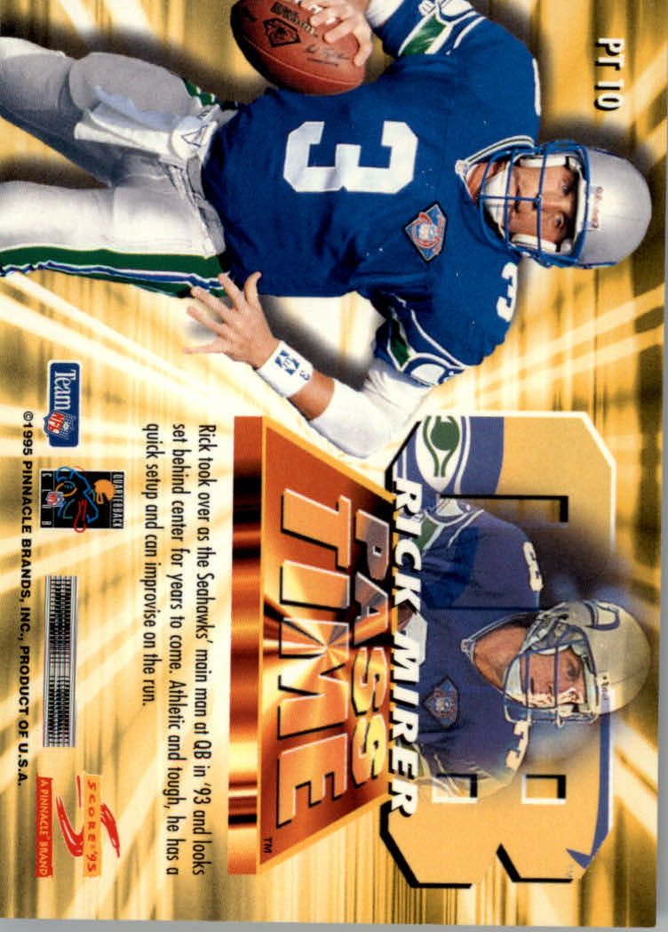 1995 Score Football "Pass Time" Insert Cards - Bild 7 von 9