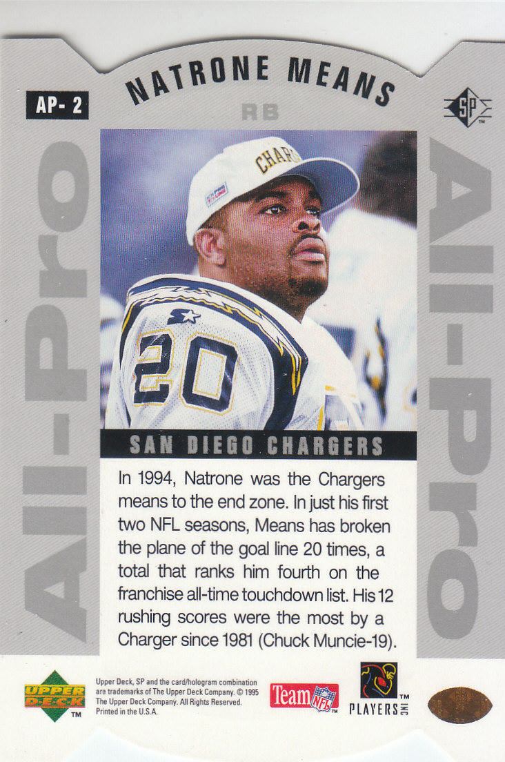 1995 SP (Upper Deck) fútbol americano "All-Pros"" tarjetas de inserción e inserción paralela - Imagen 4 de 35