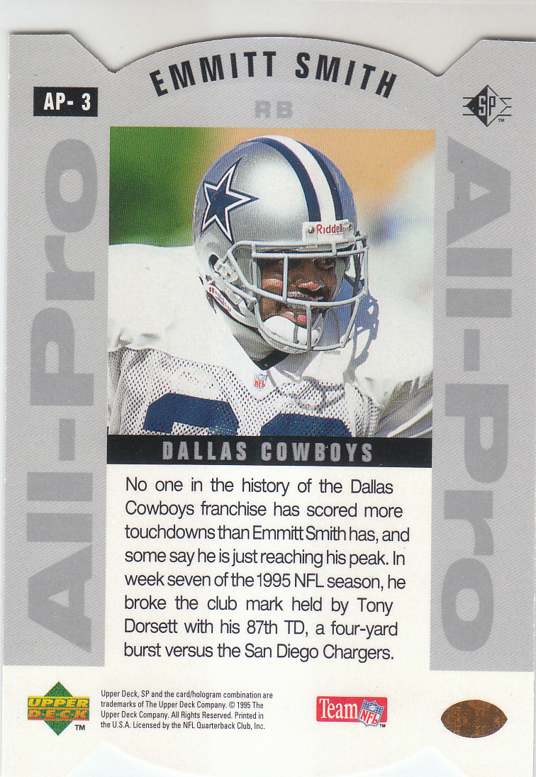 1995 SP (Upper Deck) fútbol americano "All-Pros"" tarjetas de inserción e inserción paralela - Imagen 6 de 35