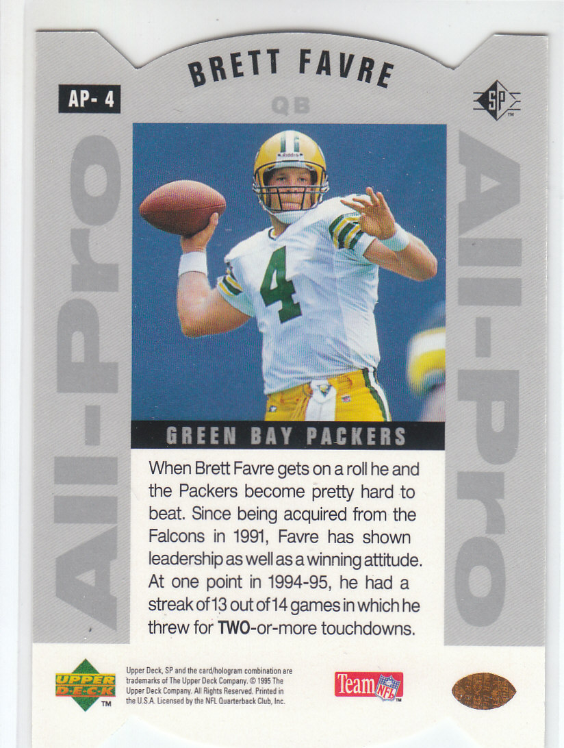 1995 SP (Upper Deck) fútbol americano "All-Pros"" tarjetas de inserción e inserción paralela - Imagen 8 de 35