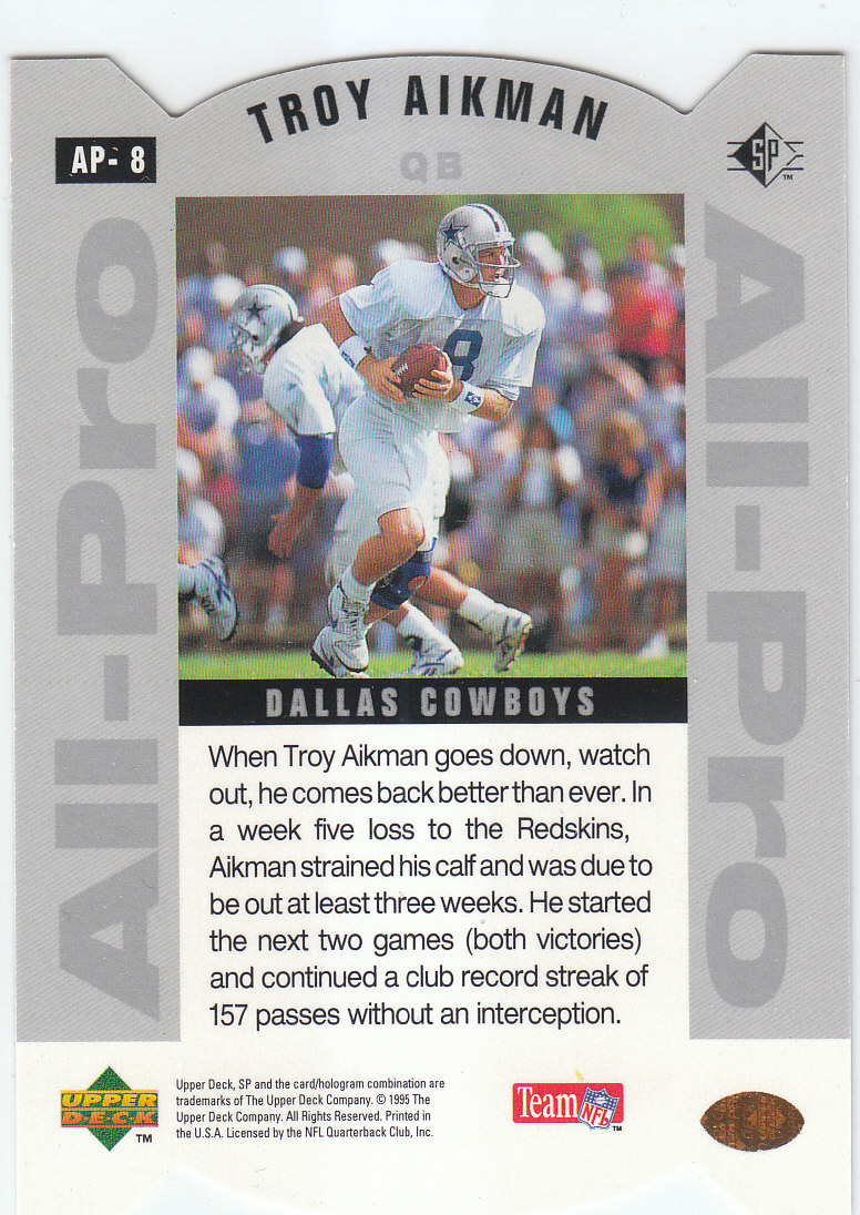 1995 SP (Upper Deck) fútbol americano "All-Pros"" tarjetas de inserción e inserción paralela - Imagen 13 de 35