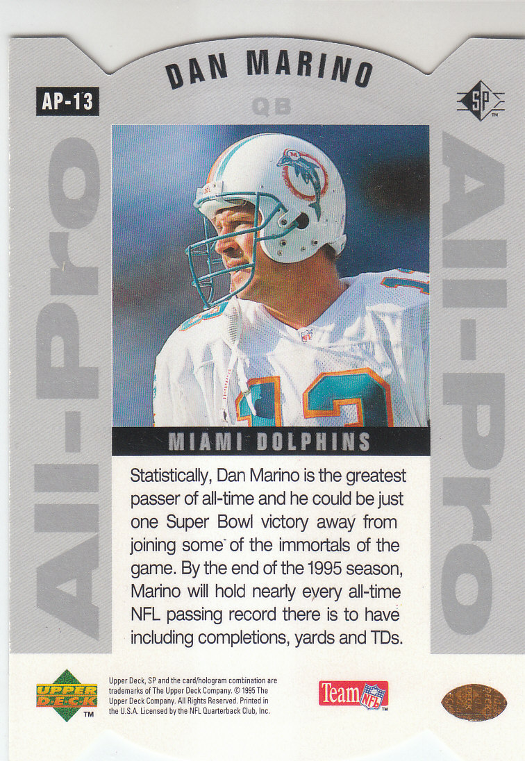 1995 SP (Upper Deck) fútbol americano "All-Pros"" tarjetas de inserción e inserción paralela - Imagen 22 de 35