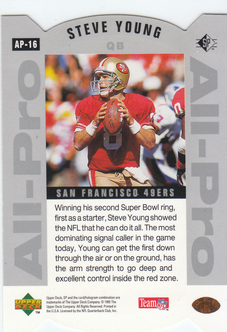 1995 SP (Upper Deck) fútbol americano "All-Pros"" tarjetas de inserción e inserción paralela - Imagen 27 de 35