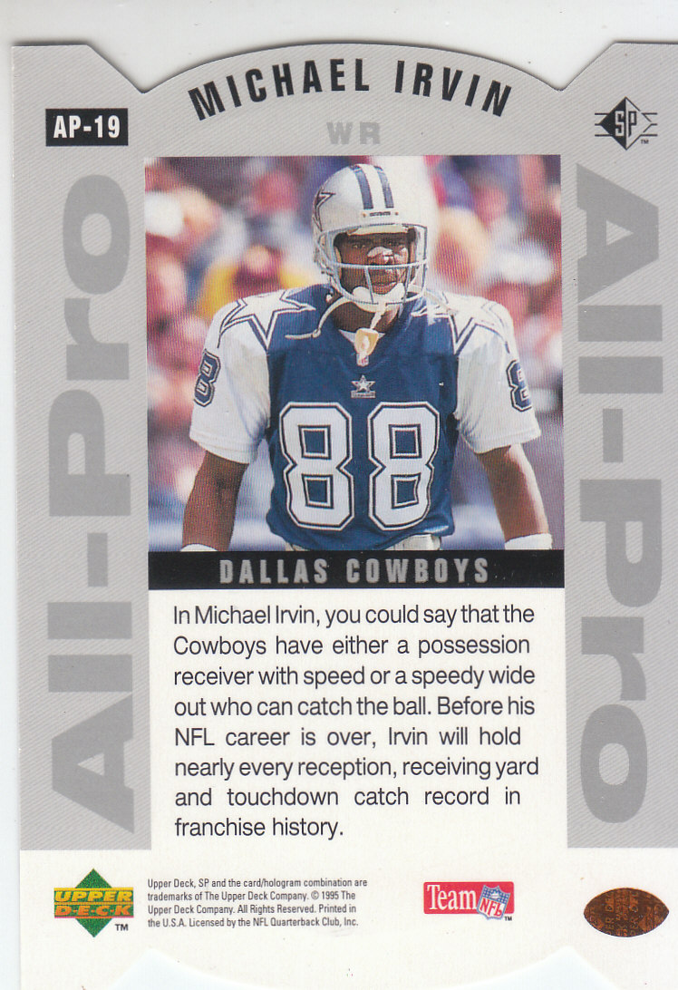 1995 SP (Upper Deck) fútbol americano "All-Pros"" tarjetas de inserción e inserción paralela - Imagen 33 de 35