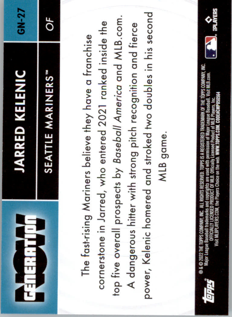 Tarjetas insertadas y paralelas de béisbol Topps 2022 "Generation Now" - Imagen 13 de 17
