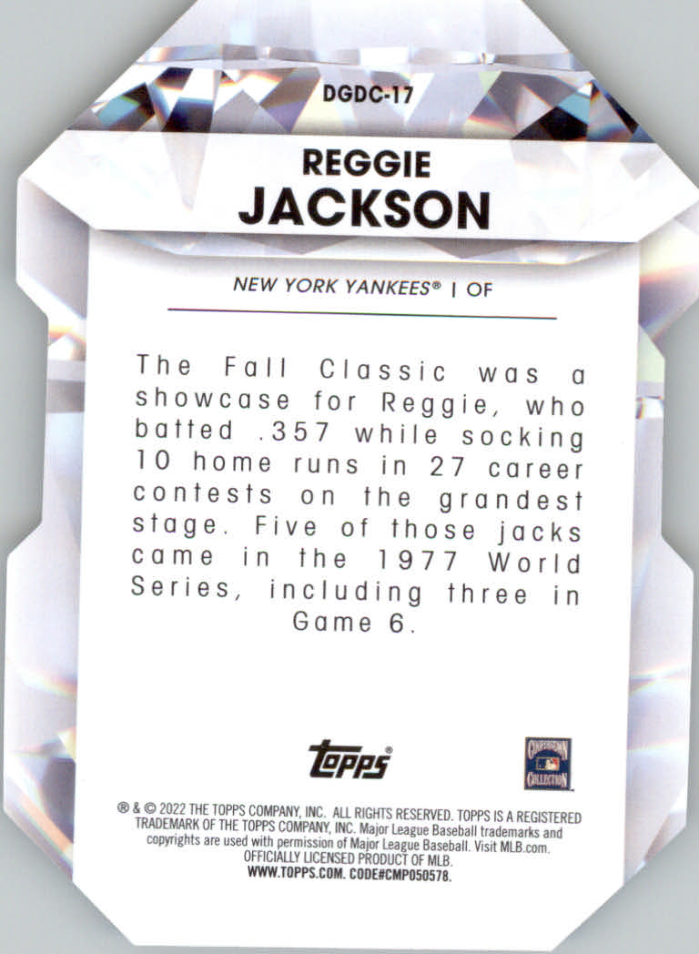 Tarjetas insertadas 2022 Topps de béisbol "Diamond Greats Die Cuts" - Imagen 15 de 19