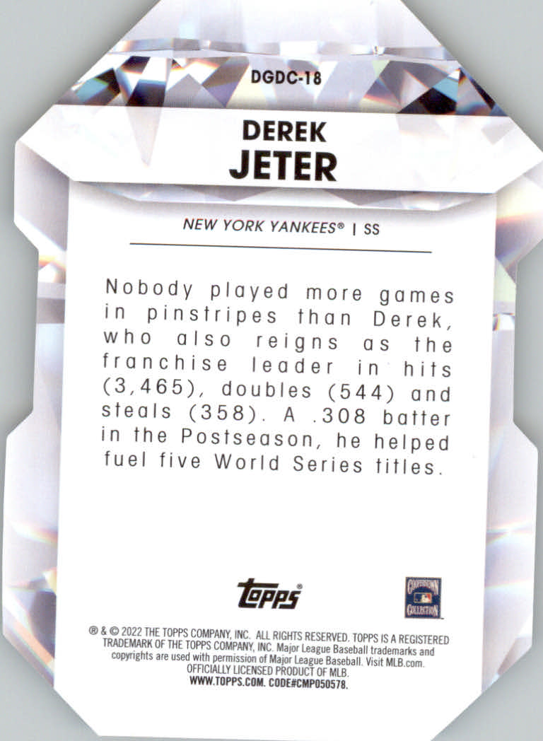 Tarjetas insertadas 2022 Topps de béisbol "Diamond Greats Die Cuts" - Imagen 17 de 19