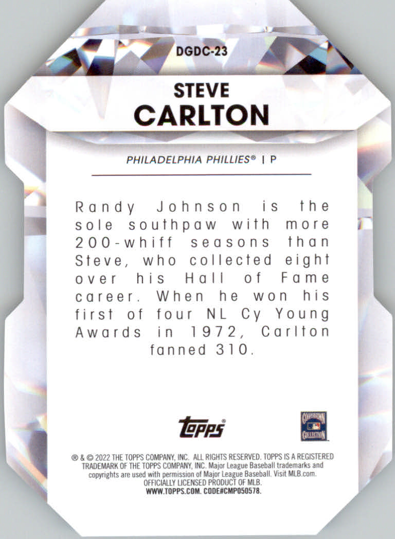 Tarjetas insertadas 2022 Topps de béisbol "Diamond Greats Die Cuts" - Imagen 19 de 19