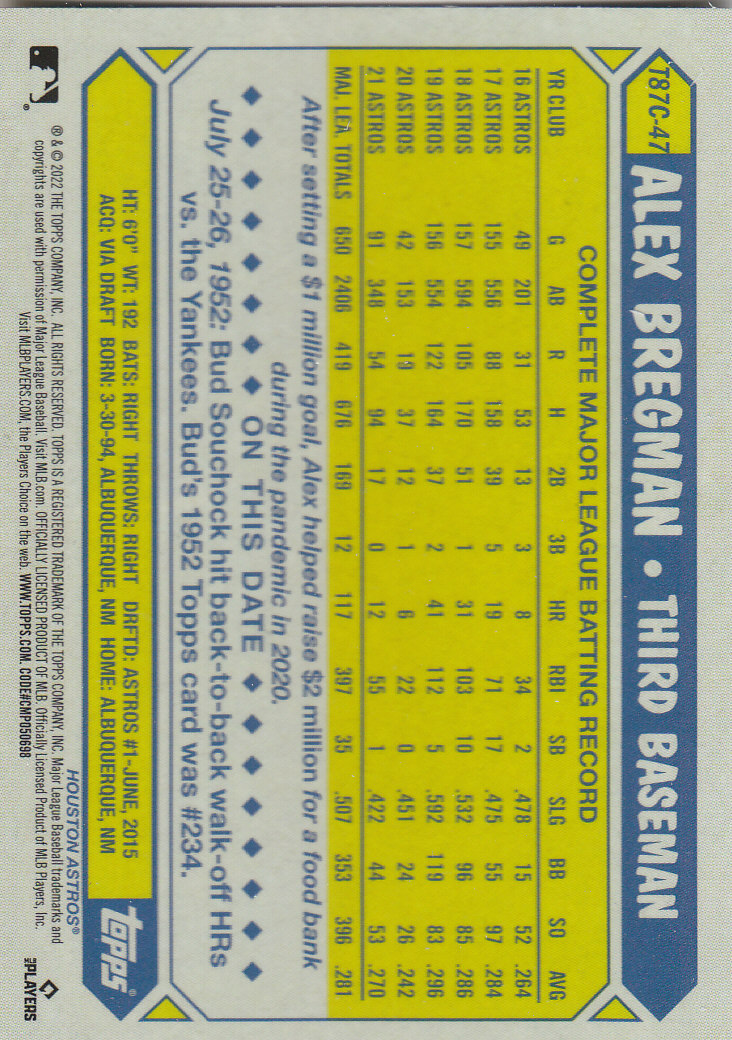 Tarjetas insertadas 2022 Topps Baseball "'87 Topps Silver Pack Chrome" - Imagen 23 de 45