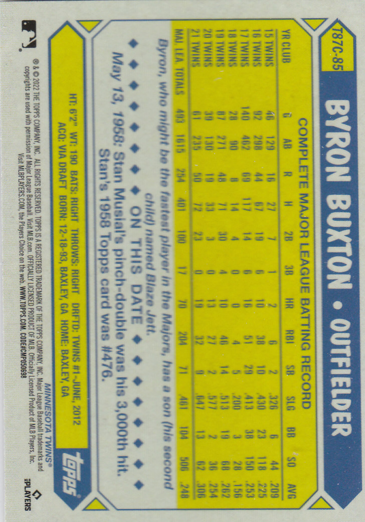 Tarjetas insertadas 2022 Topps Baseball "'87 Topps Silver Pack Chrome" - Imagen 35 de 45