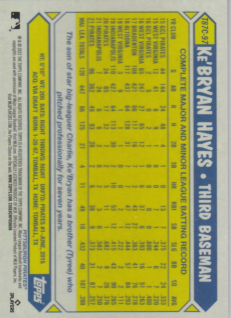 Tarjetas insertadas 2022 Topps Baseball "'87 Topps Silver Pack Chrome" - Imagen 43 de 45