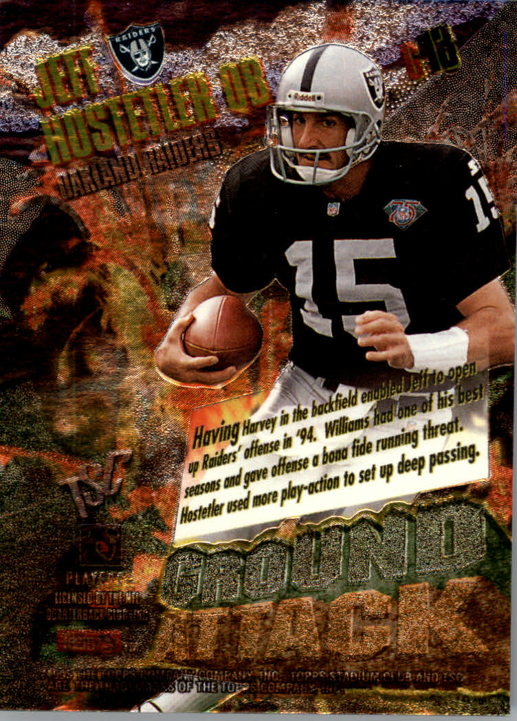 Tarjetas insertadas de fútbol americano Stadium Club 1995 "Ground Attack" - Imagen 9 de 10
