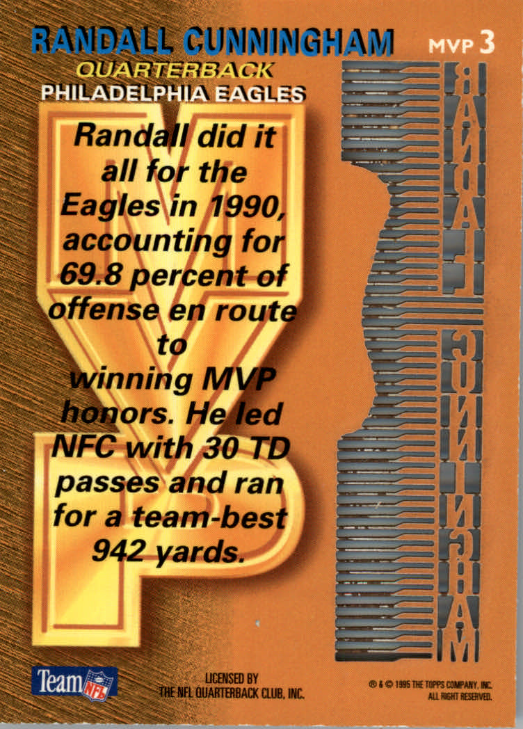 1995 Stadium Club Football "MVPs" Insert Cards - Picture 6 of 11