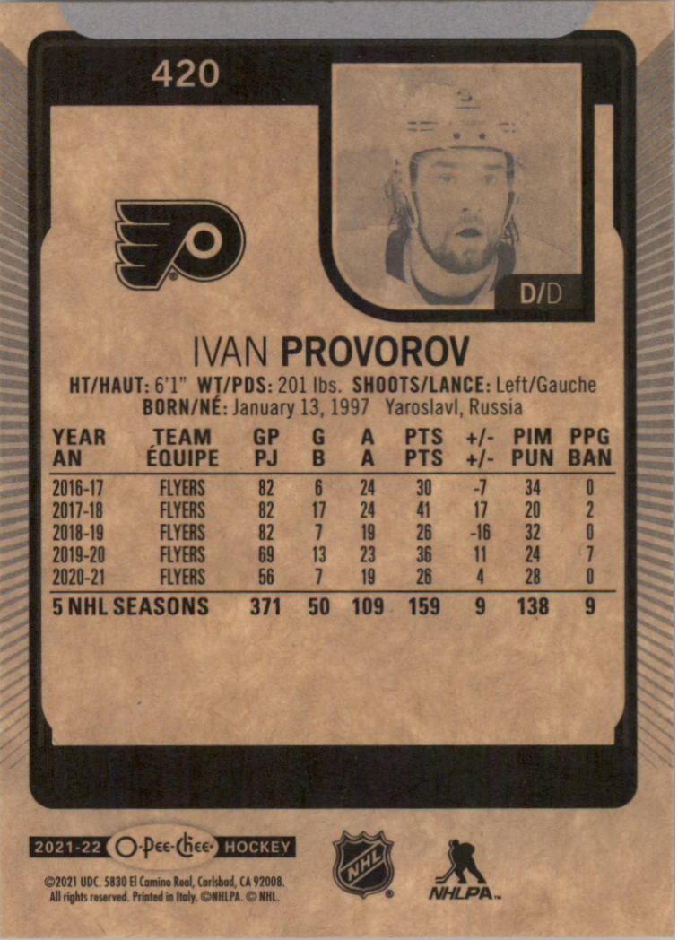 2021-22 O-Pee-Chee Hockey Card Pick 251-500 - Picture 335 of 495