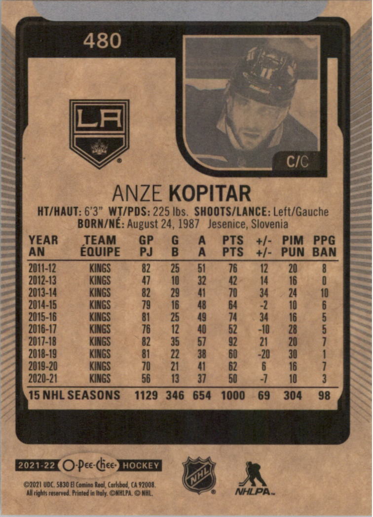 2021-22 O-Pee-Chee Hockey Card Pick 251-500 - Picture 455 of 495