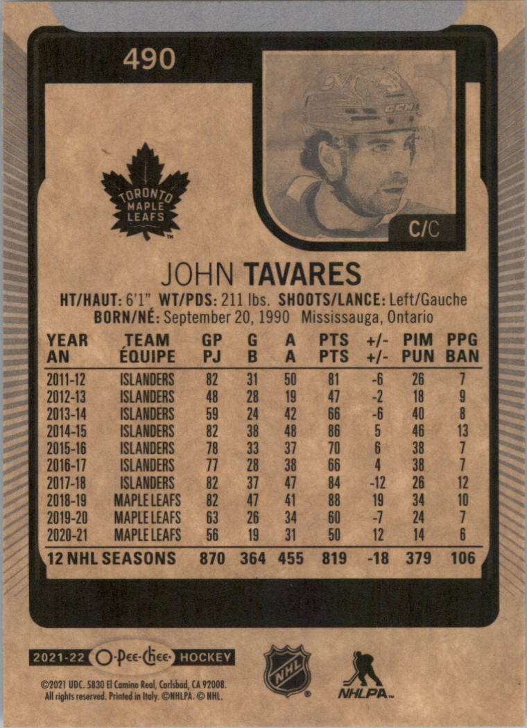 2021-22 O-Pee-Chee Hockey Card Pick 251-500 - Picture 475 of 495