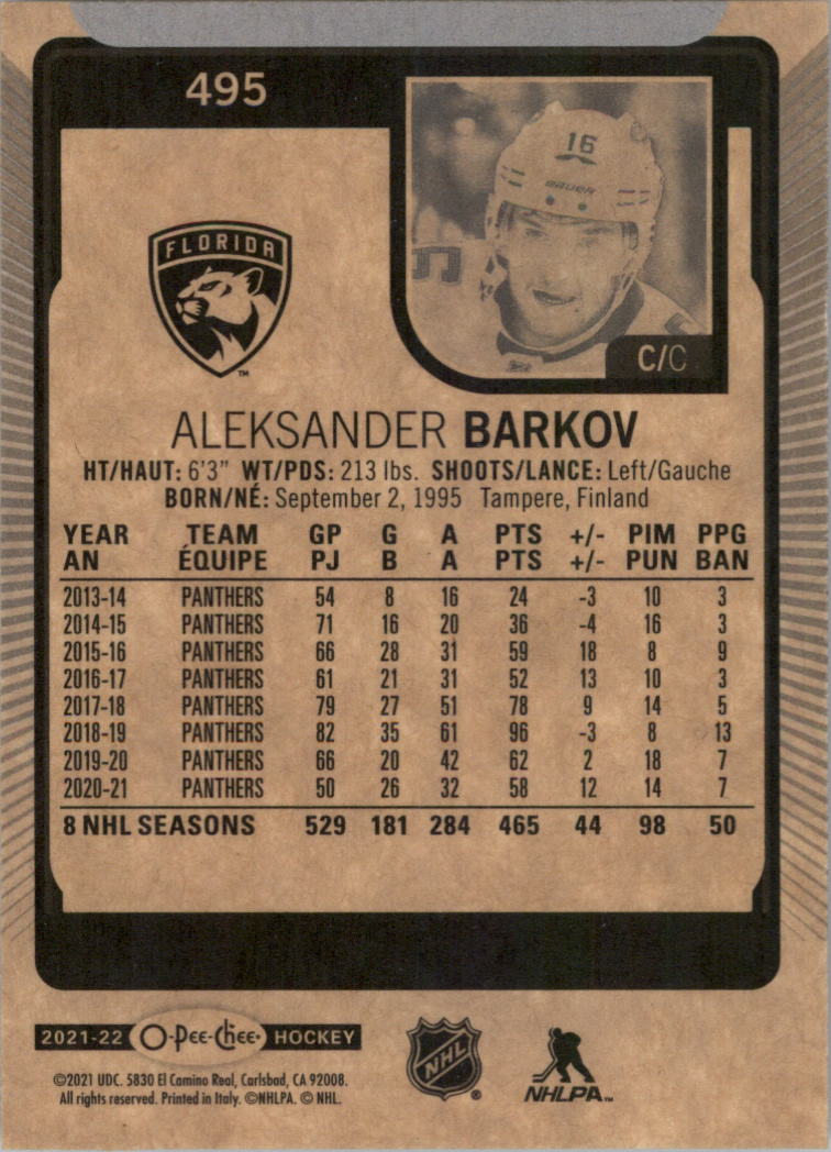 2021-22 O-Pee-Chee Hockey Card Pick 251-500 - Picture 485 of 495