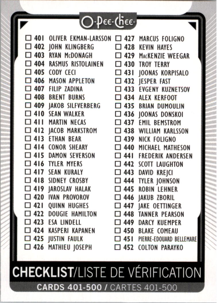 2021-22 O-Pee-Chee Hockey Card Pick 251-500 - Picture 494 of 495