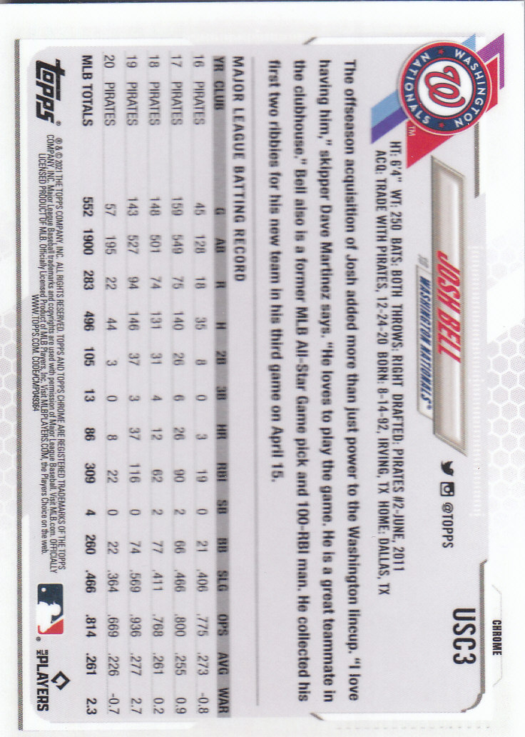 2021 Topps Chrome Update Baseball "Refractors" Parallel Cards - Picture 9 of 97